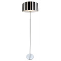 Lampe de table moderne en torchière Luminaires en tissu noir et blanc Lampe en faïence